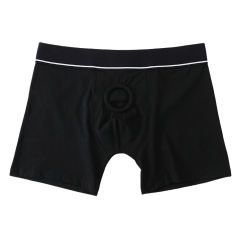 Black Adjustable Strap-On Harness Panties with O-Ring Front