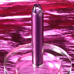 4.73 Inch 10-Mode Purple Rechargeable Waterproof Glass-Style Bullet Vibrator