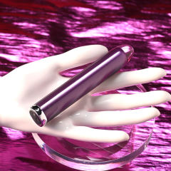 4.73 Inch 10-Mode Purple Rechargeable Waterproof Glass-Style Bullet Vibrator