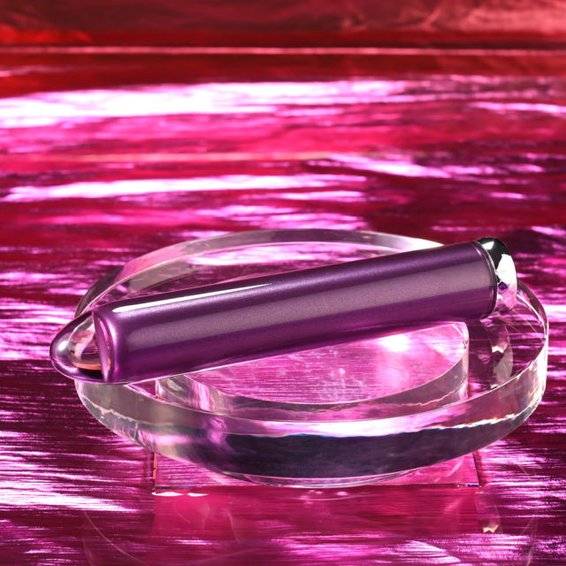 4.73 Inch 10-Mode Purple Rechargeable Waterproof Glass-Style Bullet Vibrator