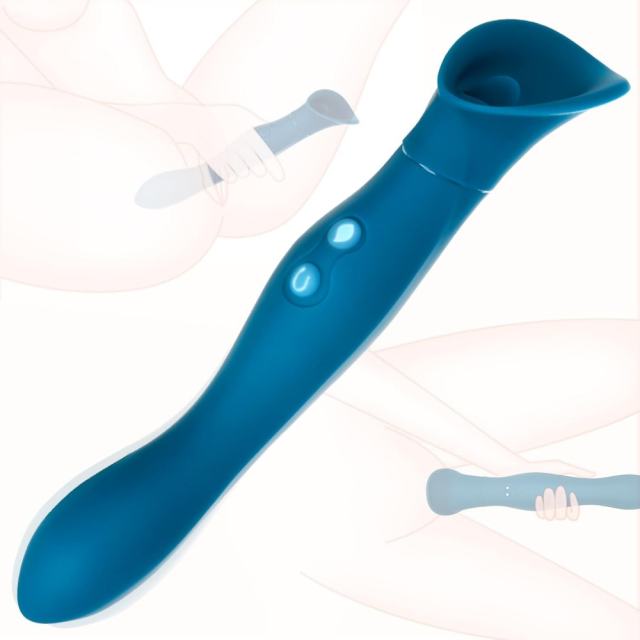 Green 9-Mode Vibrating & Tongue-Licking Medical-Grade Silicone Vibrator