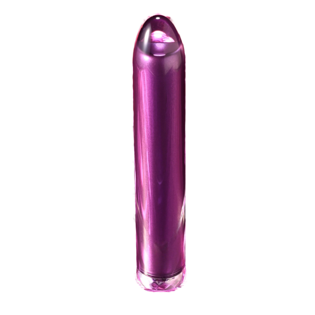 4.73 Inch 10-Mode Purple Rechargeable Waterproof Glass-Style Bullet Vibrator