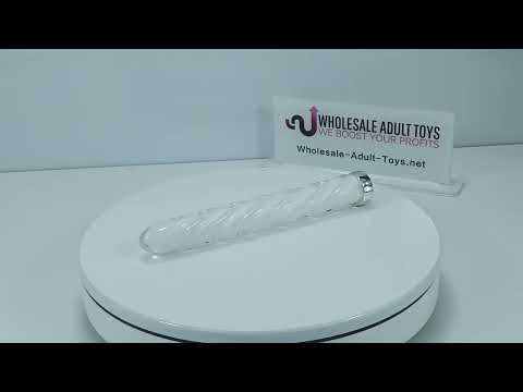 7.09 inch 10-Mode White Rechargeable Waterproof Glass Vibrator
