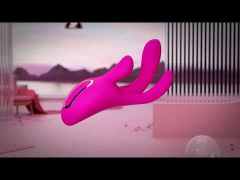 10-Mode Magenta Rechargeable Finger-Motion Silicone Vibrator