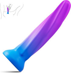 6.30'' Purple + Blue Gradient Silicone Dildo
