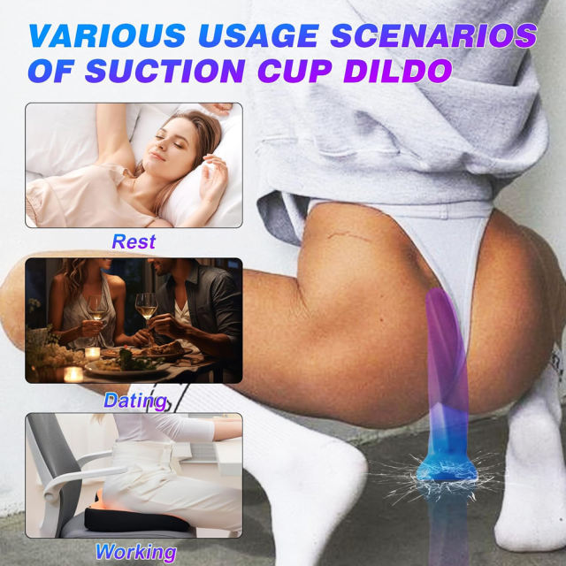 6.30'' Purple + Blue Gradient Silicone Dildo