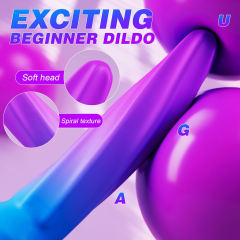 6.30'' Purple + Blue Gradient Silicone Dildo