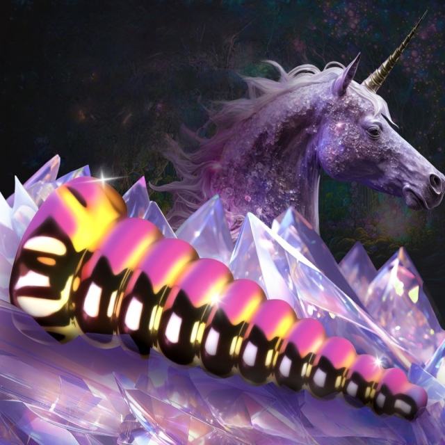 6.50'' Unicorn-Inspired Multicolor Glass Dildo