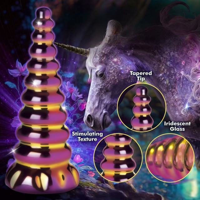 6.50'' Unicorn-Inspired Multicolor Glass Dildo
