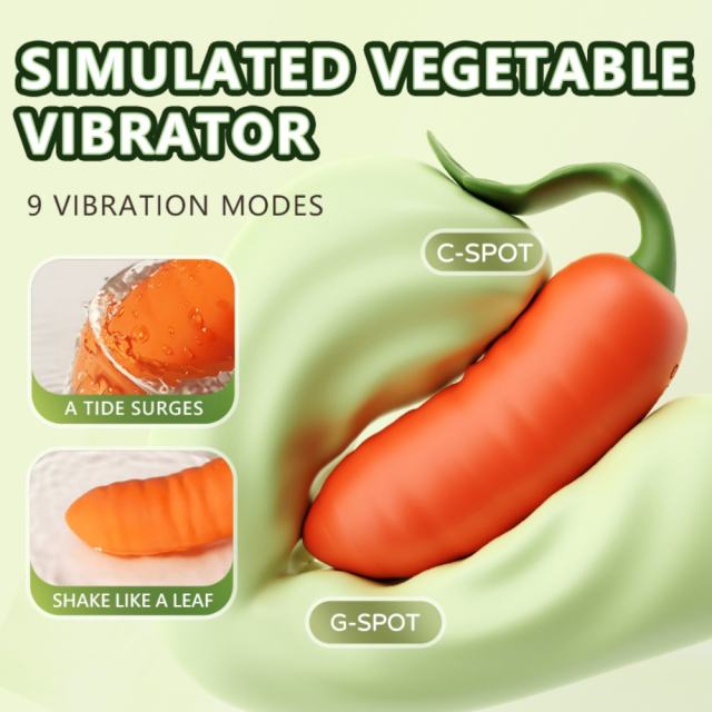 9-Mode App-Controlled Vegetable Series Smart Wearable Vibrators with Remote Controller (5 Size)