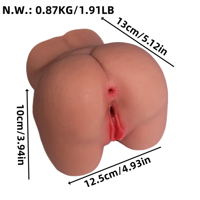 Customizable 1.91LB Life-Like Light Brown TPE Sex Doll for Men