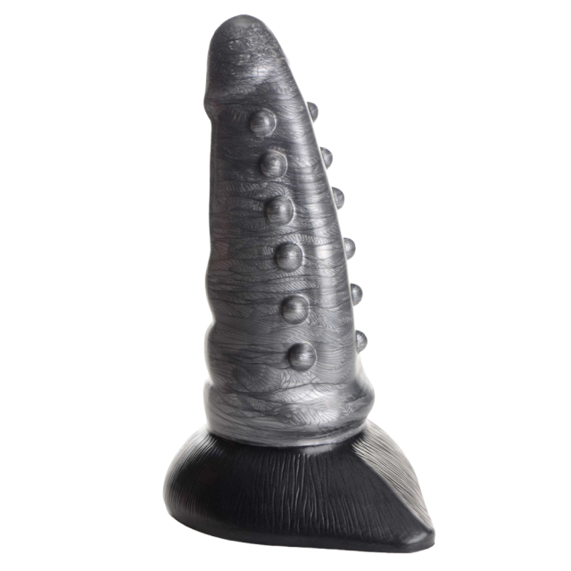 8.27'' Grey Textured Fantasy Silicone Dildo