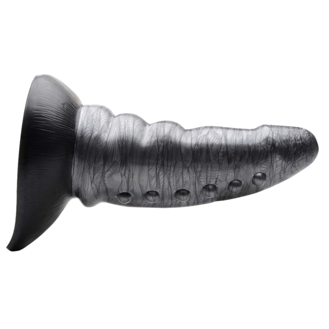 8.27'' Grey Textured Fantasy Silicone Dildo