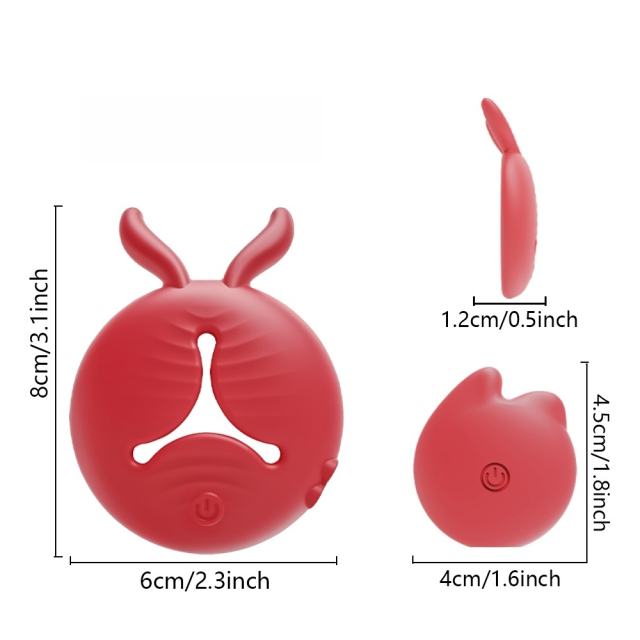 9-Mode Red App-Controlled Rechargeable Vibrating Nipple Clamps (Pair) with Remote Controller