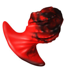4.53'' Red & Black Sculpted Silicone Anal Plug