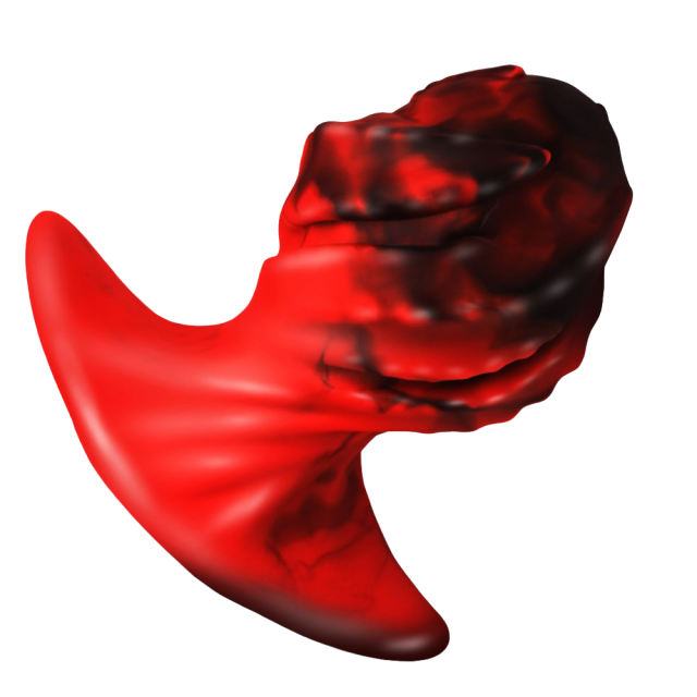 4.53'' Red & Black Sculpted Silicone Anal Plug