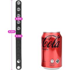 Black Adjustable Silicone Cock Ring Strap