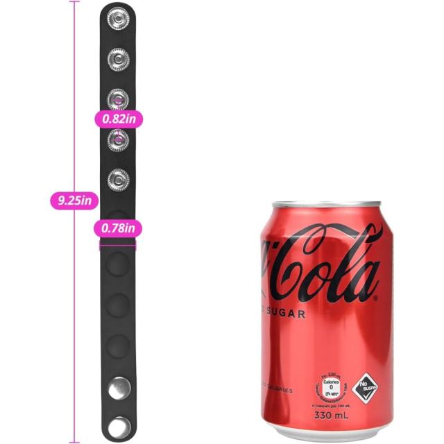 Black Adjustable Silicone Cock Ring Strap