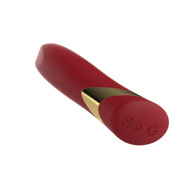 10-Mode Luxury Red  Rechargeable (Plug-In) WaterproofSilicone Bullet Vibrator