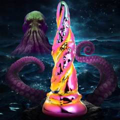 6.30'' Tentacle-Inspired Multicolor Glass Dildo