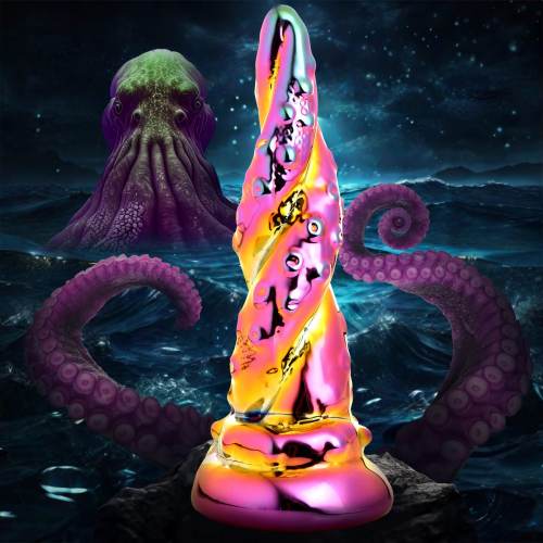 6.30'' Tentacle-Inspired Multicolor Glass Dildo
