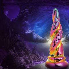 6.30'' Tentacle-Inspired Multicolor Glass Dildo