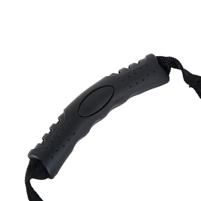 Black Handler Furry Handcuffs with Handle
