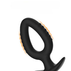 3-Piece Black Silicone Anal Plug Set with Pull-Ring Handles – Small/Medium/Large