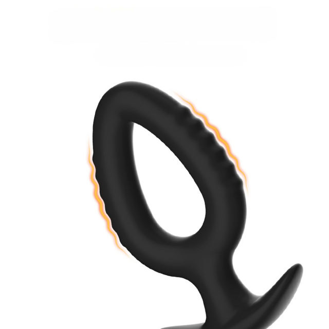 3-Piece Black Silicone Anal Plug Set with Pull-Ring Handles – Small/Medium/Large