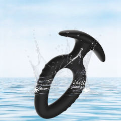 3-Piece Black Silicone Anal Plug Set with Pull-Ring Handles – Small/Medium/Large