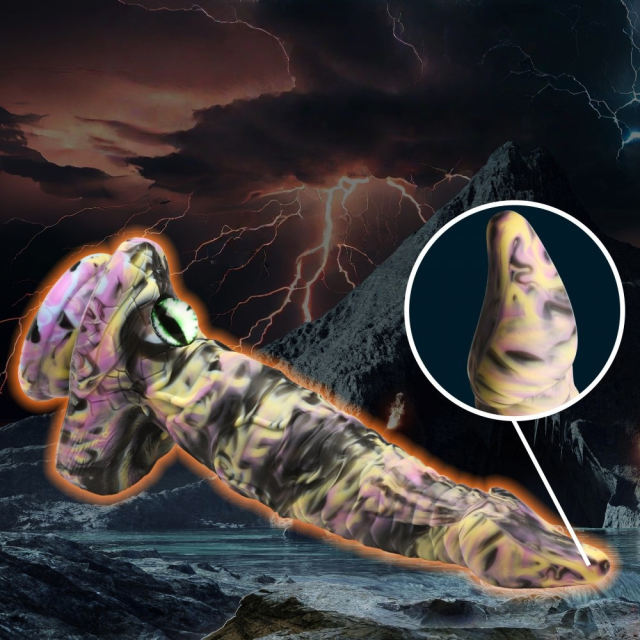 11.03'' One-Eyed Multicolor Monster Silicone Dildo