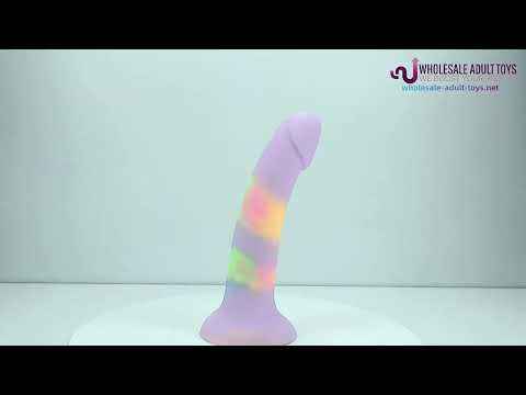 6.70 Inch Multicolor Silicone Dildo with Suction Cup – Strap-On Compatible