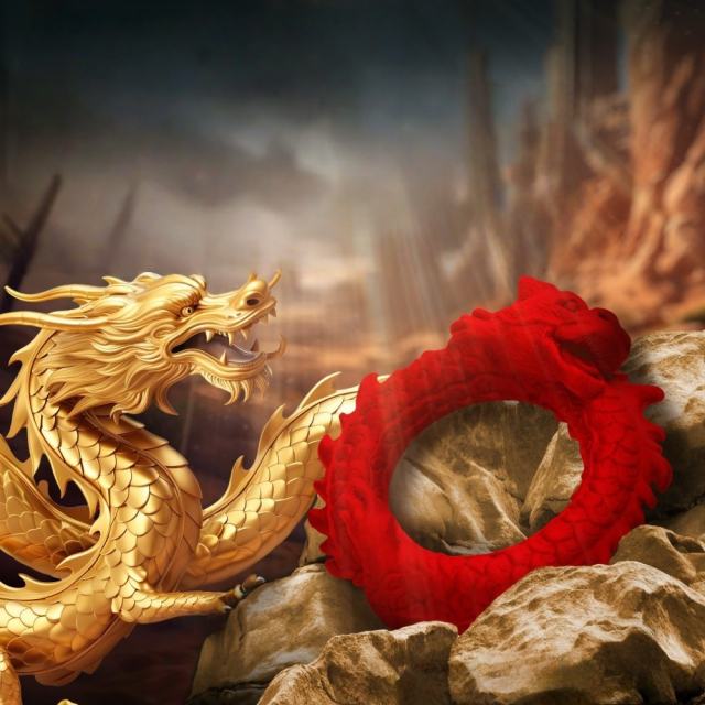 Red Dragon Silicone Cock Ring