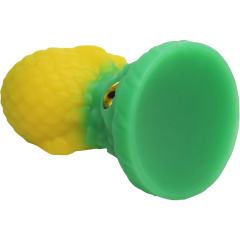 Glow-in-the-Dark One-Eyed Yellow and Green Fantasy Silicone Anal Plug