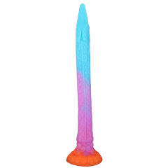 17.73'' Multicolor Extra-Long Glow-in-the-Dark Silicone Dildo