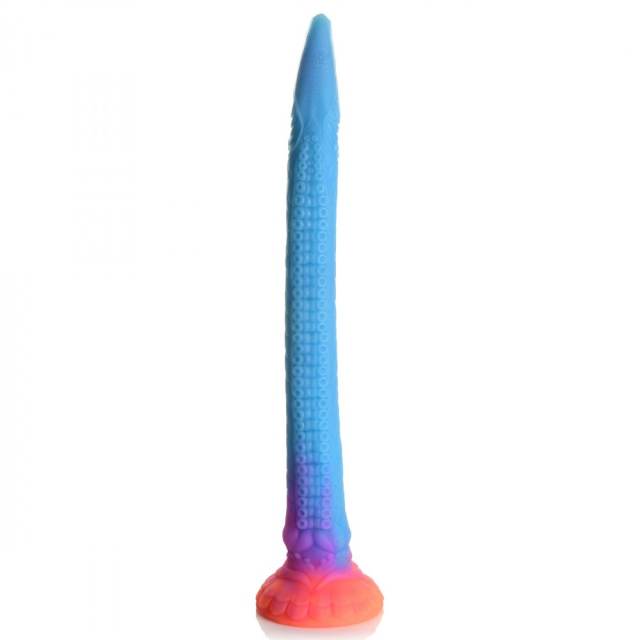 17.73'' Multicolor Extra-Long Glow-in-the-Dark Silicone Dildo
