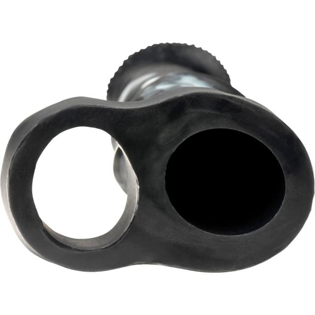 7.49'' Realistic Black & White Silicone Penis Extension Sleeve with Built-In Scrotum Ring