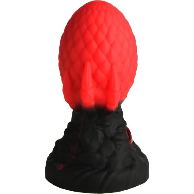One-Eyed Red and Black Fantasy Silicone Anal Plug
