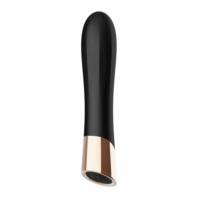 10 Modes Black Waterproof Rechargeable Silicone Bullet Vibrator