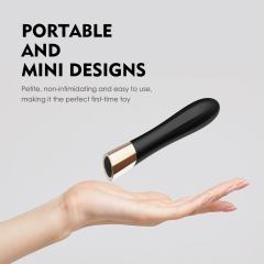 10 Modes Black Waterproof Rechargeable Silicone Bullet Vibrator