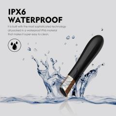 10 Modes Black Waterproof Rechargeable Silicone Bullet Vibrator
