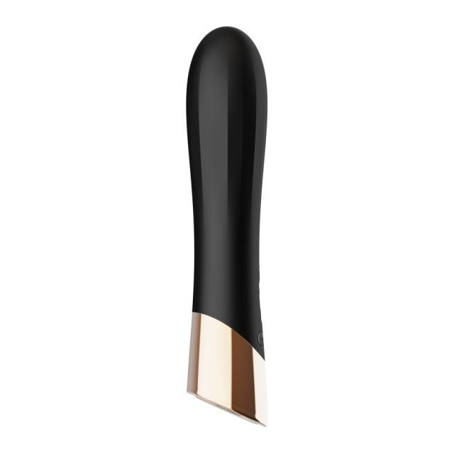 10 Modes Black Waterproof Rechargeable Silicone Bullet Vibrator