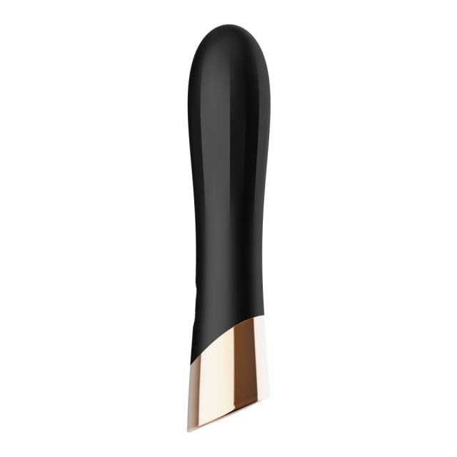 10 Modes Black Waterproof Rechargeable Silicone Bullet Vibrator