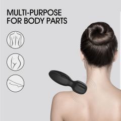 10-Mode Black Plug-In Rechargeable Mini Wand Silicone Vibrator