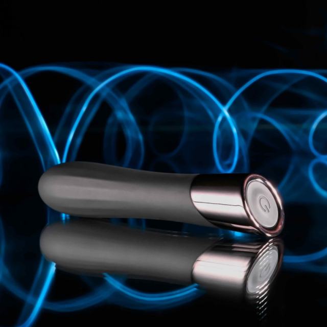 10 Modes Black Waterproof Rechargeable Silicone Bullet Vibrator