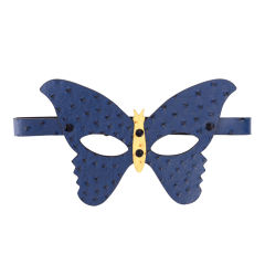 Blue PU Butterfly Cosplay Mask