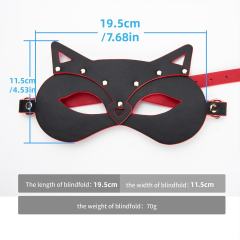 Red + Black PU Cat Cosplay Mask