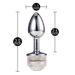 Metal Butt Plug with Light ( Non Vibrating )