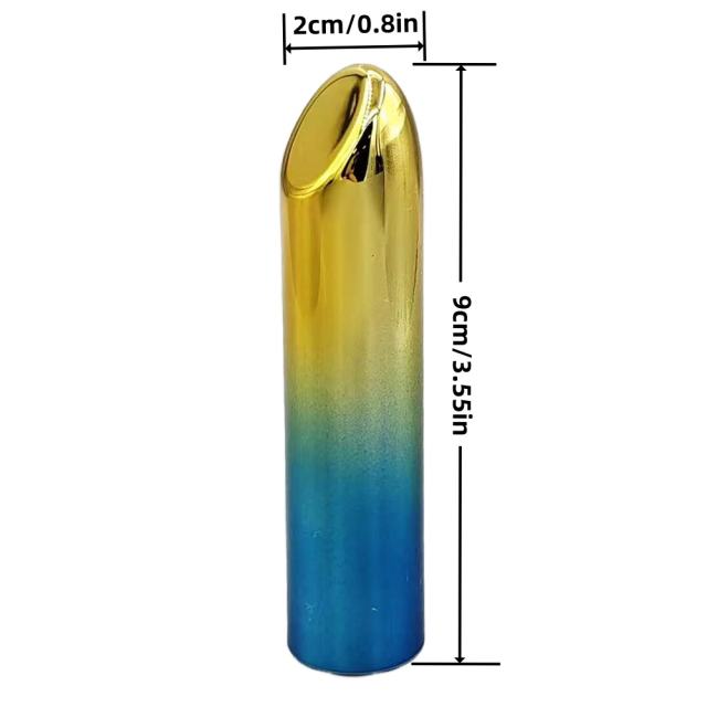10-Modes Electroplated Gold-to-Blue Rechargeable Bullet Vibrator