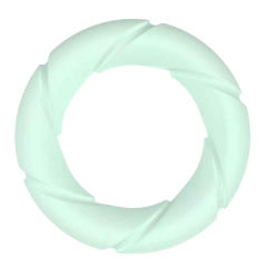 White Silicone Cock Ring – Spiral Texture